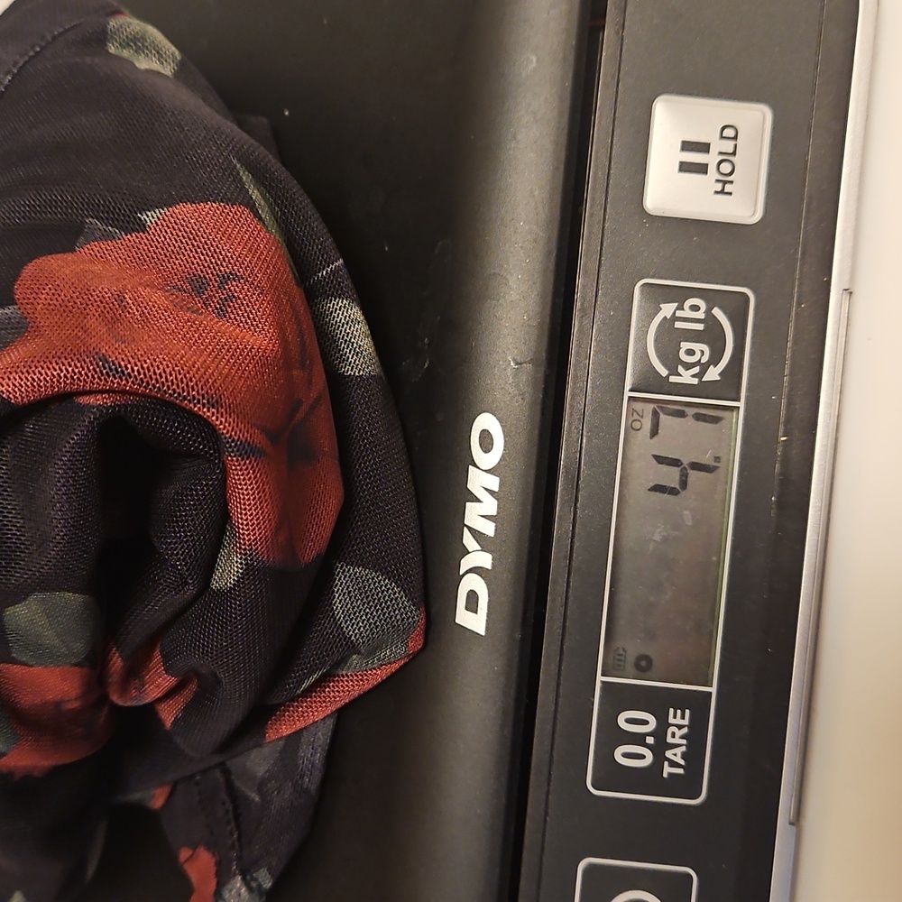 Black Red Roses Long Mesh Sleeve Top Orange Kiss XL - Picture 8 of 8